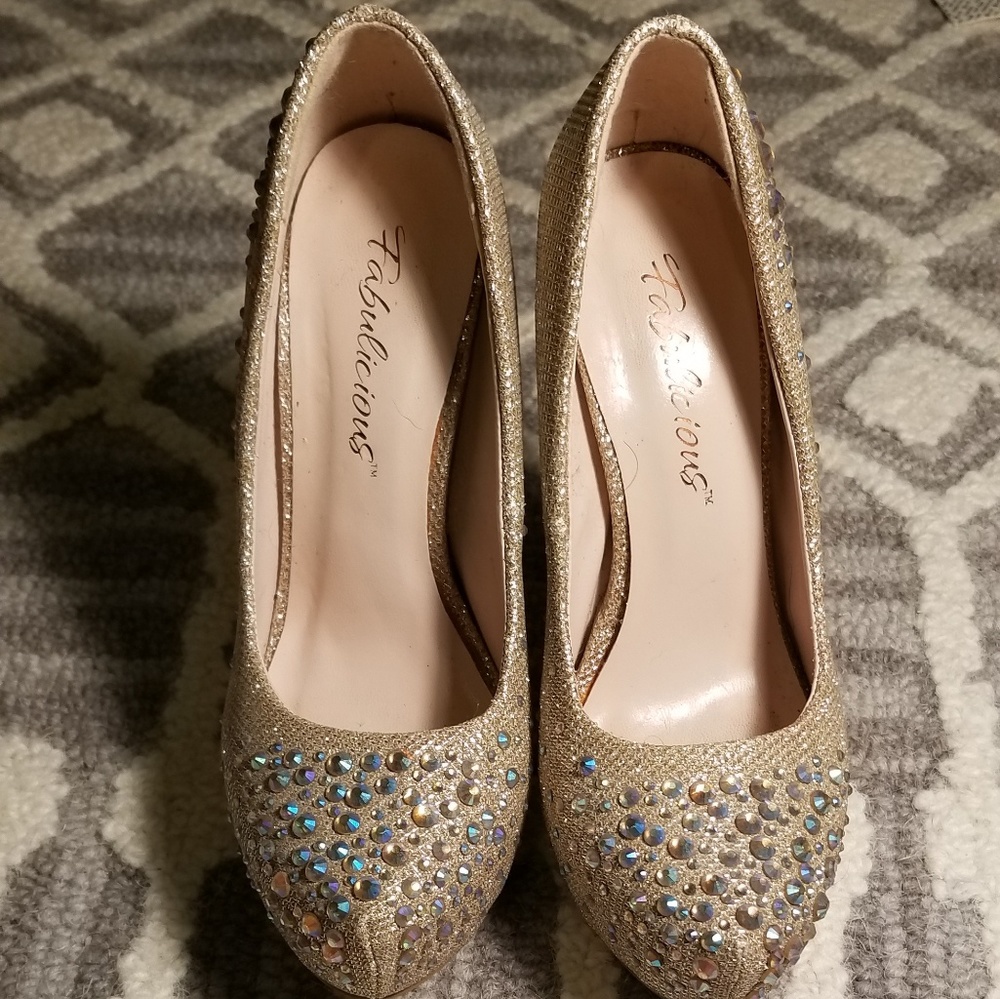 Glittery high heels